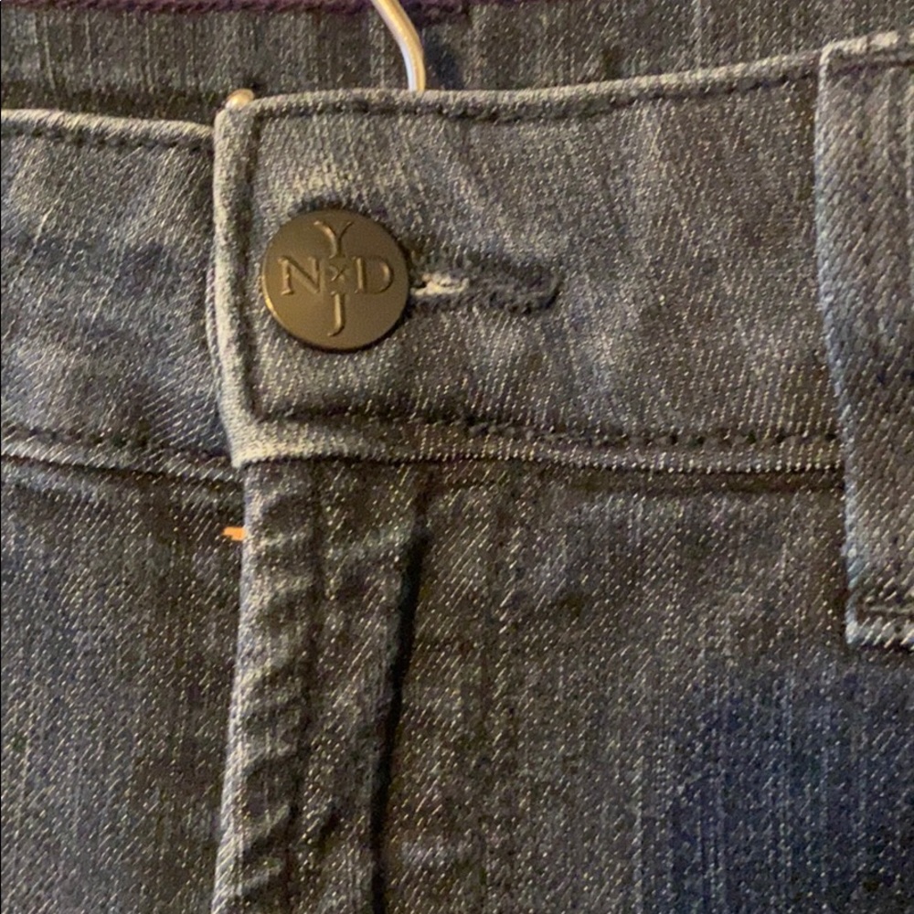 NYDJ straight leg dark denim jeans with bejeweled pockets - Picture 4 of 8